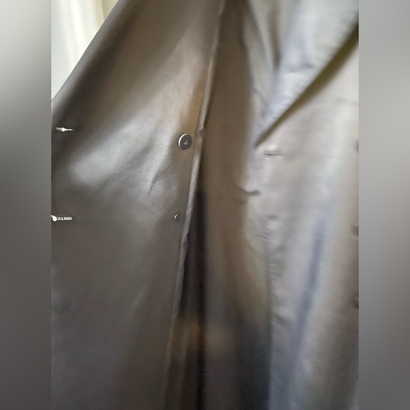 Zac Posen black trench coat, stunning detail on shoulders and the back, size L - Picture 6 of 12